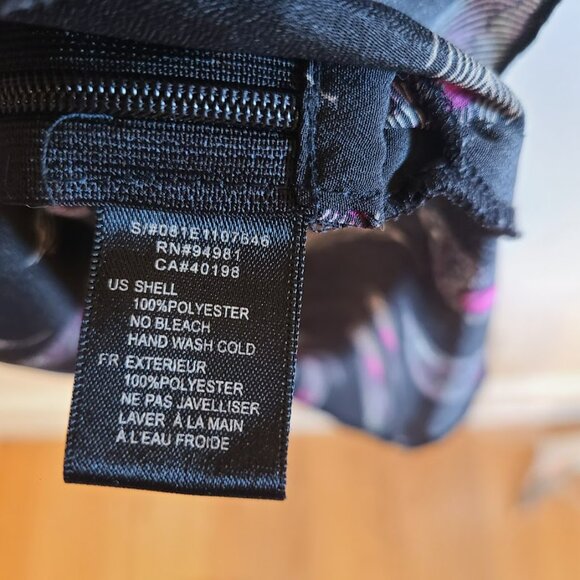 Vtg F21 Y2K Peplum Ruffle V-Neck Top Women's L Peacock Feather Black Peasant - Picture 9 of 13